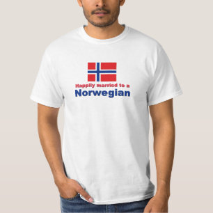 T-shirt Heureusement marié à un Norvégien