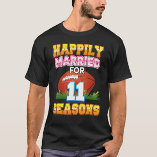 T-shirt Heureusement Marié Pour 11 Saisons De Football Ann