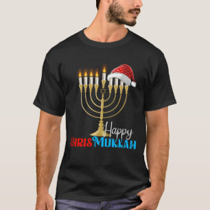 T-shirt Heureux Chrismukkah Funny Juif Hanoukka Famille ju