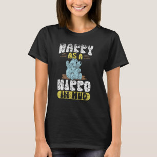 T-shirt Heureux Comme Un Hippo Im Mud Hippopotamus H