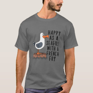 T-shirt Heureux Comme Un Mouette Avec Un Vêtement Français