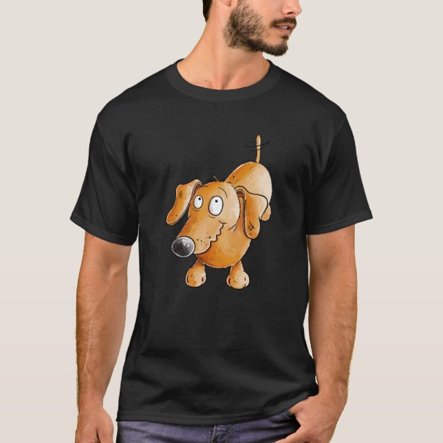 T-shirt Heureux Dachshund Pour Les Fans Teckel I Dackel (Devant)