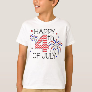 T-shirt heureux de la jeunesse 4 juillet