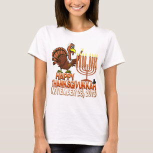 T-shirt heureux de Thanksgivukkah - de Thankgiving