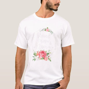 T-shirt Heureux D'Être Appelé Maman Et NONA Jolie Fleur Ca