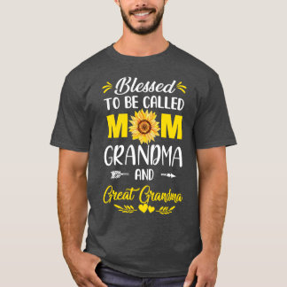 T-shirt Heureux D'Être Appelé Maman Grand-Mère Grand Grand