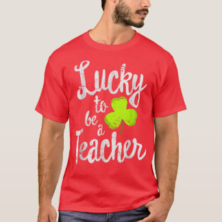T-shirt Heureux d'être enseignant St Patrick's Day School