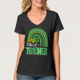 T-shirt Heureux D'Être Un Enseignant Arc En Ciel St Patric
