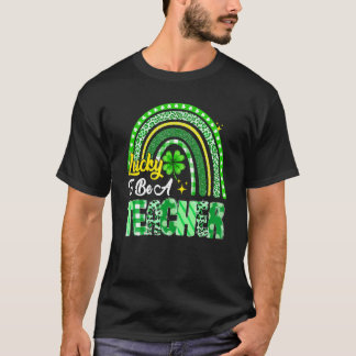 T-shirt Heureux D'Être Un Enseignant Arc En Ciel St Patric