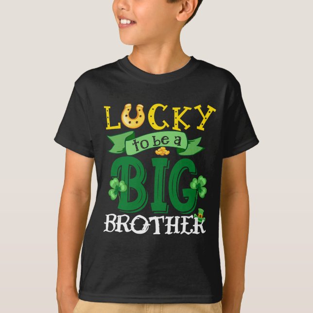 T-shirt Heureux D'Être Un Frère Shamrock De La Fête St. Pa (Devant)