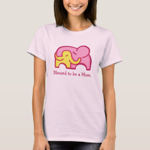 T-shirt Heureux d'être une maman éléphant & vêtement serré