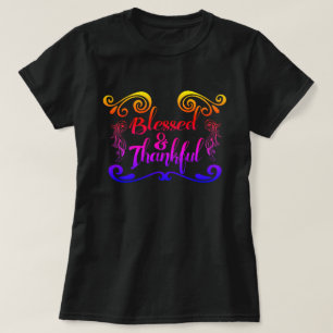 T-shirt Heureux et reconnaissants