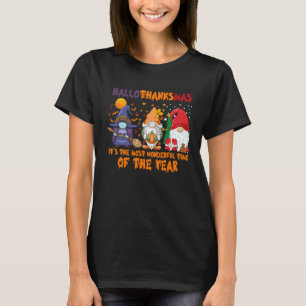 T-shirt Heureux Hallothanksmas Les moments les plus mervei