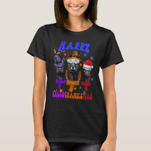 T-shirt Heureux Hallothanksmas Llama sorcières automne Chr