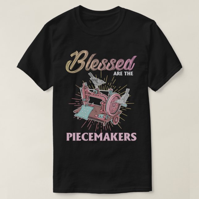 T-shirt Heureux Les Piecemakers Coudre (Design devant)