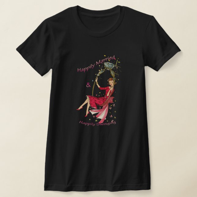 T-shirt Heureux Marié et heureux Swing (Poser)