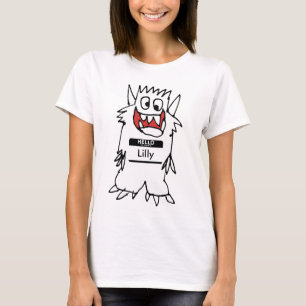 T-shirt heureux mignon de monstre de bande