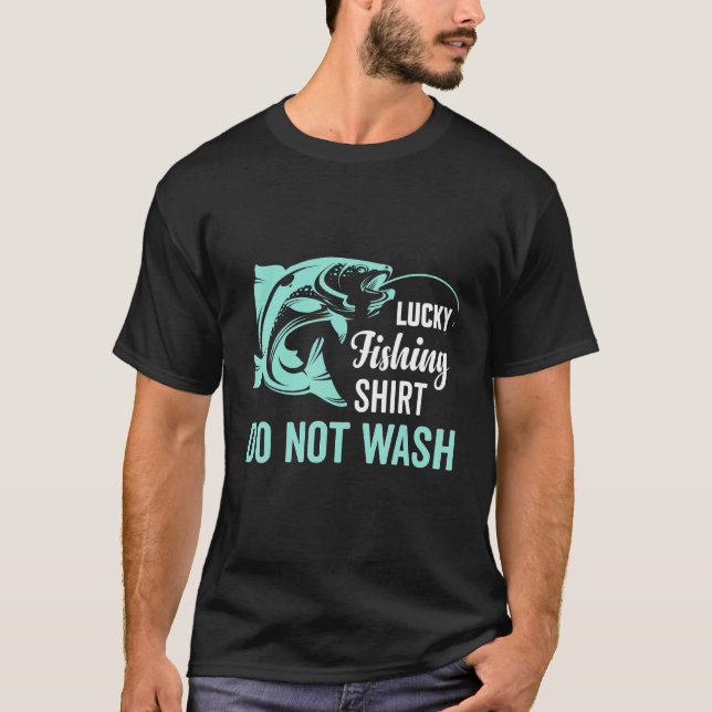 T-shirt Heureux Pêche Ne Pas Laver Bouton Fond (Devant)