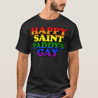 T-shirt HEUREUX SAINT PADDYS GAY Funny LGBTQ Jour de la Sa