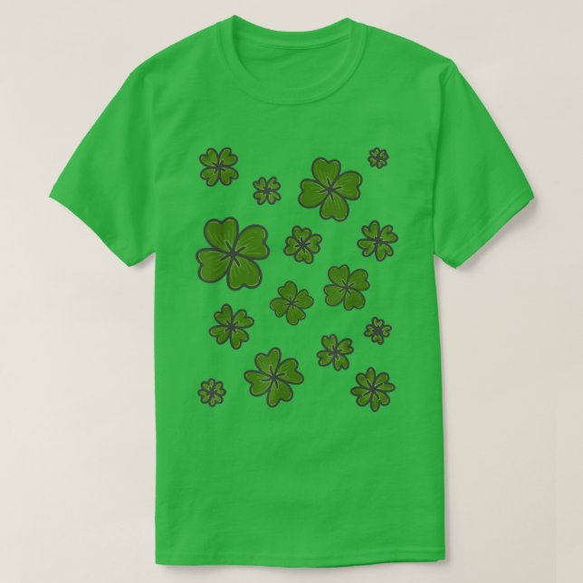 T-shirt Heureux Shamrock irlandais Lucky Funny St (Design devant)