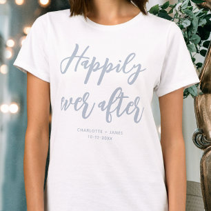 T-shirt Heureux toujours après Mariage personnalisé Dusty