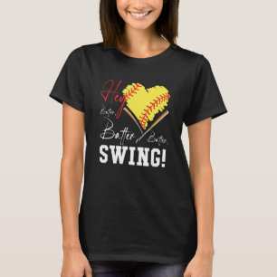 T-shirt Hey Batter Swing Baseball Player Coeur Maman Softb