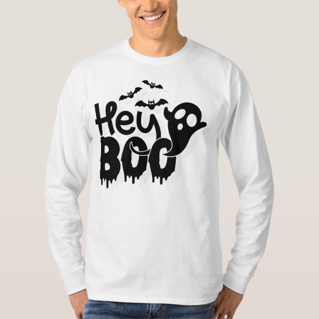 T-shirt Hey Boo Funny Halloween (Devant)