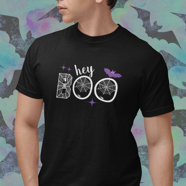 T-shirt Hey & Bye Boo Halloween Bat et Web (This item is for display purposes only to illustrate the design element. )