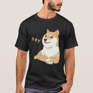 T-shirt Hey Doge Mème Traversé Arm Shiba Inu mignon chien