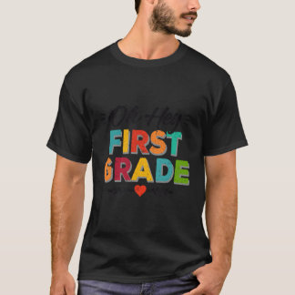 T-shirt Hey Première Année Retour À L'École Enseignants Ét