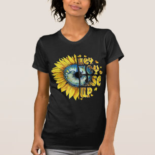 T-shirt Hey Rise Up Ukraine tournesol paix pour l'Ukraine