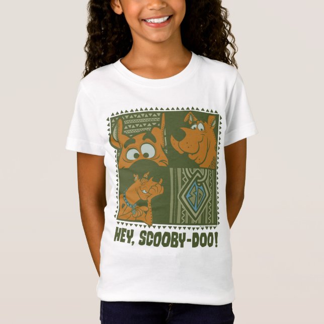 T-Shirt Hey Scooby-Doo Carré tribal Graphic (Devant)