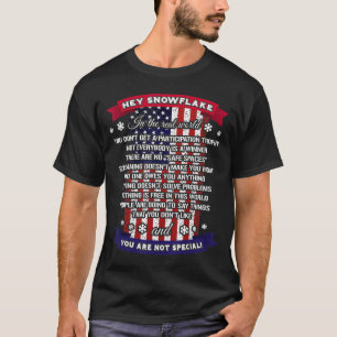 T-shirt Hey Snowflake Fière Armée Papa Cadeau