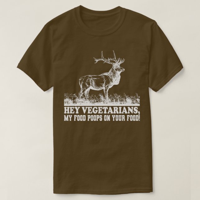 T-shirt Hey végétariens mes boules de nourriture sur votre (Design devant)