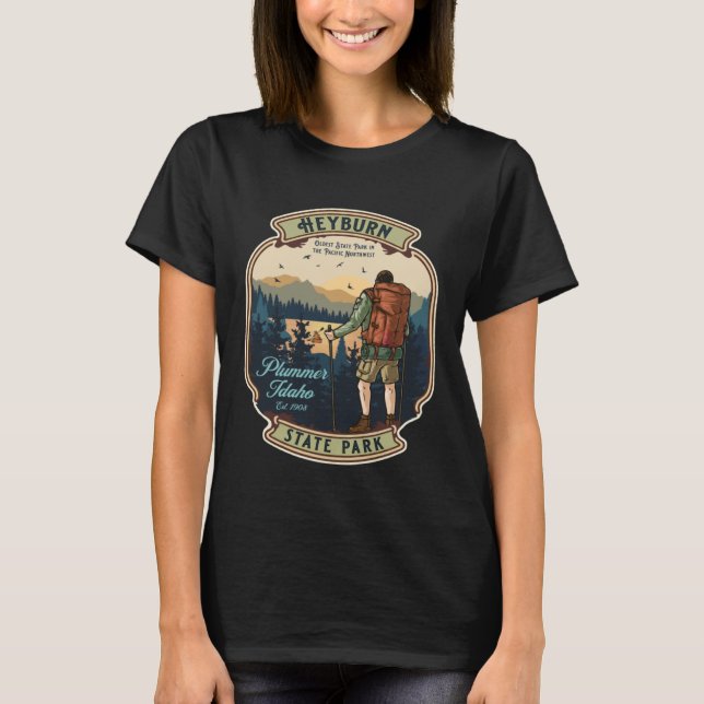 T-shirt Heyburn State Park Plummer Idaho Hiking Camping So (Devant)