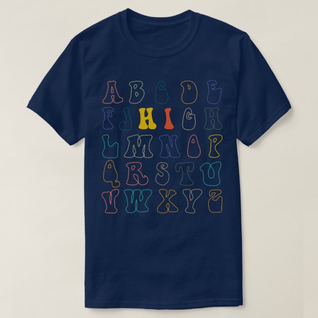T-shirt Hi Alphabet Funny PrK Kindergarten Retour À L'Écol (Design devant)