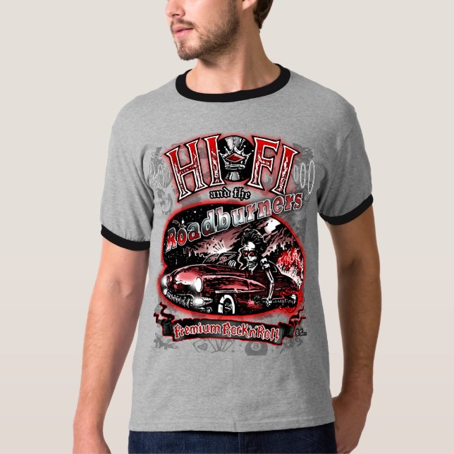 T-SHIRT "HI FI & THE ROADBURNERS" (Devant)