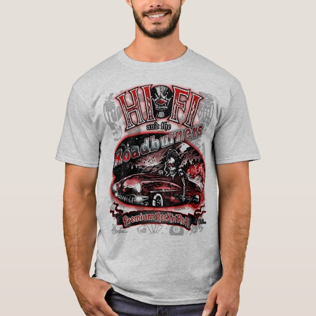 T-SHIRT "HI FI & THE ROADBURNERS" (Devant)