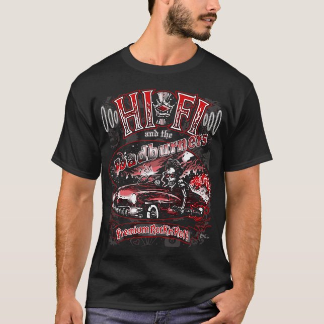 T-SHIRT "HI FI & THE ROADBURNERS" (Devant)