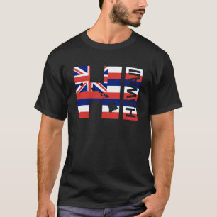T-shirt HI Hawaii Islands Hawaii Flag Beach