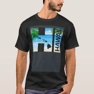 T-shirt HI îles Hawaï Plage hawaïenne