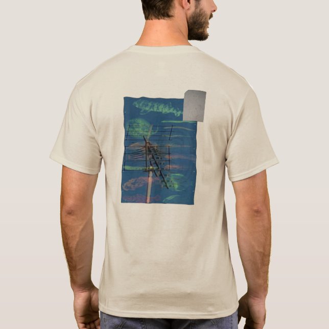 T-shirt Hi-Viz étrange poisson brillant avec l'homme aérie (Dos)