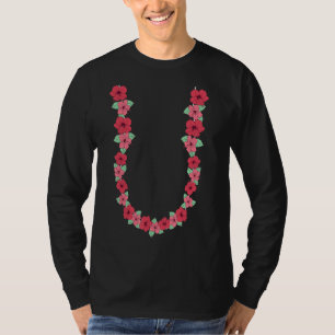 T-shirt Hibiscus Chaîne de fleurs Tropical Vacances été Ha