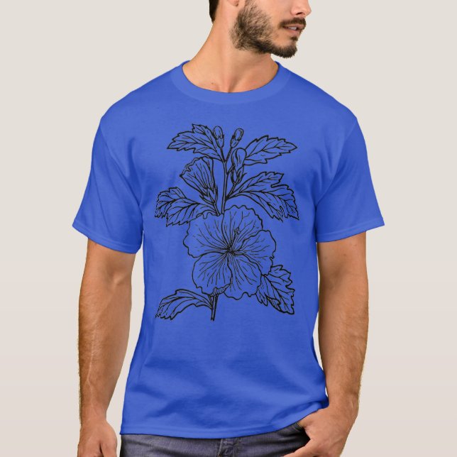 T-shirt Hibiscus Florist Graphique Premium (Devant)