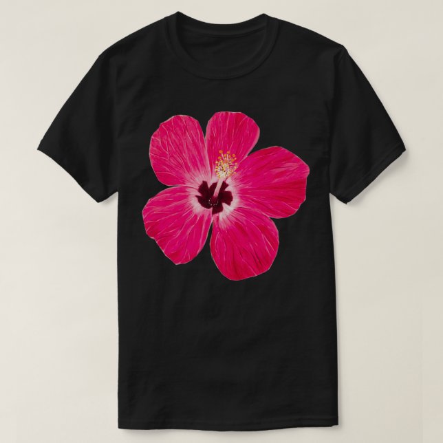 T-shirt Hibiscus rose (Design devant)