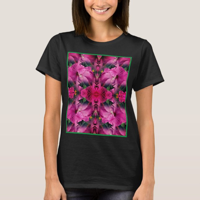 T-shirt Hibiscus rose Abstrait (Devant)