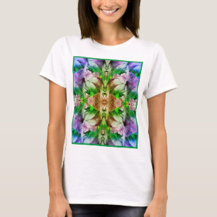 T-shirt Hibiscus rose Fleur Abstraite déprimée