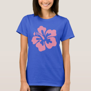 T-shirt Hibiscus rose pâle