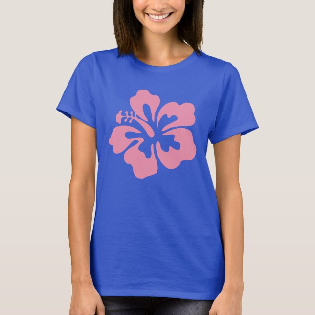 T-shirt Hibiscus rose pâle (Devant)