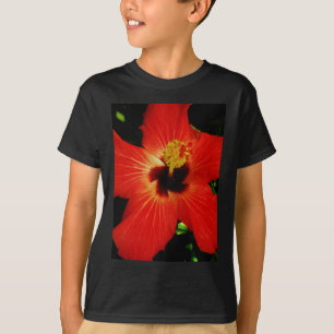 T-shirt Hibiscus rouge